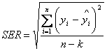 对一般的多元线性方程，其标准差表达为式中的k为（　　）。I方程中的参数个数Ⅱ自变量数加上个常数项Ⅲ一元线性回归方程中k=2IV二元线性回归方程中k=2