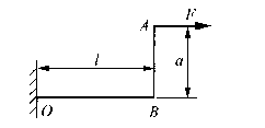 图示杆件的作用杆端O点的力矩MO(F)=( )。