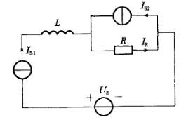 图示电路中，IS1、IS2、US均为已知的恒定直流量，设流过电阻上的电流IR如图所示，则以下说法正确的是：